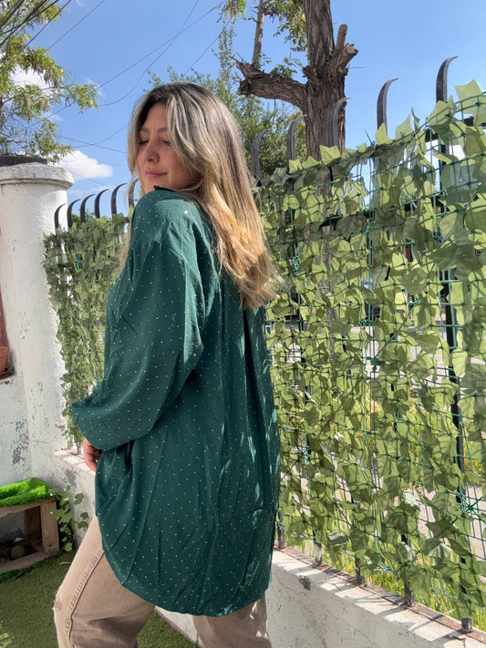 Blusa overside con brillos